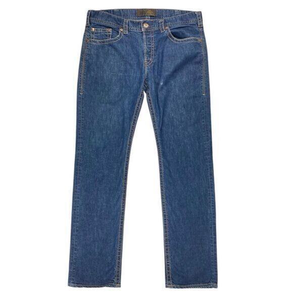 1921 Jeans Mens 38 x 34 Blue Stretch Slash Western Glove Work Slim Cowboy Denim - Picture 1 of 15